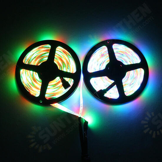 DC12V 2*5M Non-waterproof SMD2835 Smart WIFI Alexa Google Home Control Flexible RGB LED Strip Light