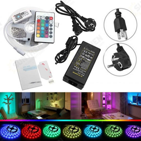 DC12V 5M SMD5050 RGBW Non-Waterproof Smart Wifi Alexa Phone APP Control LED Strip Lights Kit Christmas Decorations Clearance Christmas Lights