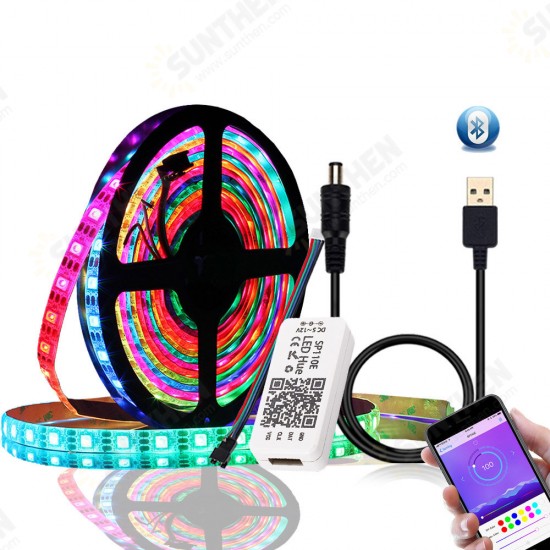 DC5V 1M 2M WS2812B 5050 bluetooth USB APP Control RGB Individually Addressable LED Strip Light Kit Christmas Decorations Clearance Christmas Lights