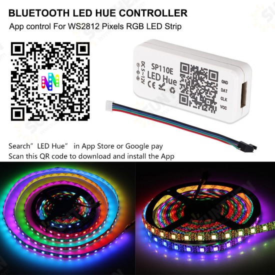 DC5V 1M 2M WS2812B 5050 bluetooth USB APP Control RGB Individually Addressable LED Strip Light Kit Christmas Decorations Clearance Christmas Lights