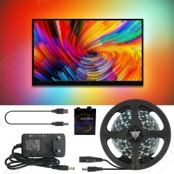 DC5V 2M/3M/4M/5M WS2812B 5050 RGB Dream Color USB APP LED Strip Light for Desktop PC Screen Christmas Decorations Clearance Christmas Lights DC5V 2M/3M/4M/5M WS2812B 5050 RGB Dream Color USB APP LED Strip Light for Desktop PC Screen Christmas Decorations Clearance Christmas Lights