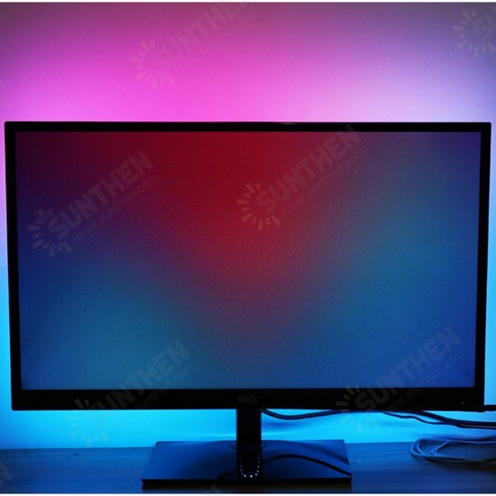 DC5V 2M/3M/4M/5M WS2812B 5050 RGB Dream Color USB APP LED Strip Light for Desktop PC Screen Christmas Decorations Clearance Christmas Lights