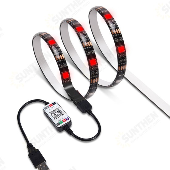 DC5V Waterproof 1M 2M 3M 4M 5M 5050 SMD USB RGB LED Strip Light bluetooth Control Bar TV Computer Backlighting