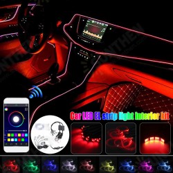 Full Car 8M RGB Ambient Fiber Optic Atmosphere Light Interior Light Wireless Full Car 8M RGB Ambient Fiber Optic Atmosphere Light Interior Light Wireless