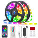 5M/10M LED Strip Lights 5050 RGB Changing Under Cabinet Kitchen TV Bluetooth Remote Control UK Plug