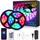 RGB LED Strip Lights 32.8ft WiFi LED Light Strips Holidays Christmas Lights Works with Alexa Google Assist Christmas Decorations Clearance Lights