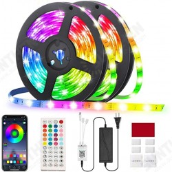 RGB Led Strip Lights 10m App-Controlled & Music Sync 5050 Flexible Color Changing 44 Keys IR Remote Party Bar DIY Decoration Christmas Lights RGB Led Strip Lights 10m App-Controlled & Music Sync 5050 Flexible Color Changing 44 Keys IR Remote Party Bar DIY Decoration Christmas Lights