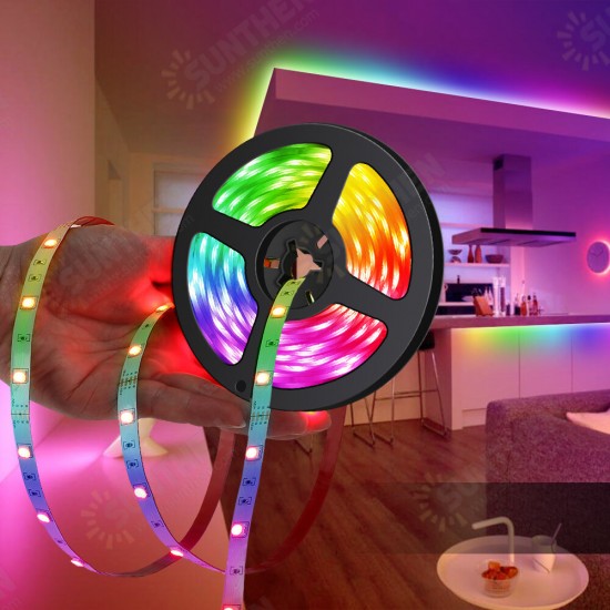 Light Strips Music RGB light strips Smart Phone App Controlled Ehome Light with Overcurrent Protection 20-Key Remote Control