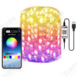 Smart for Alexa WiFi LED RGB Fairy String Light USB Waterproof Garden Decor Lamp Smart for Alexa WiFi LED RGB Fairy String Light USB Waterproof Garden Decor Lamp