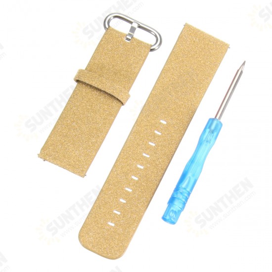 195x22mm Leather Wrist Bracelet Softness Comfortable Watch Band Strap for Fitbit Smart Watch 195x22mm Leather Wrist Bracelet Softness Comfortable Watch Band Strap for Fitbit Smart Watch