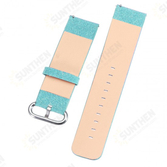 195x22mm Leather Wrist Bracelet Softness Comfortable Watch Band Strap for Fitbit Smart Watch