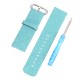 195x22mm Leather Wrist Bracelet Softness Comfortable Watch Band Strap for Fitbit Smart Watch