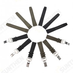 20mm 21mm 22mm Nylon Calf Leather Wristband Watch Band Smart Watch Strap Replacement