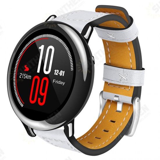 20mm Colorful Leather Strap Replacement Watch Band for Amazfit BIP Youth