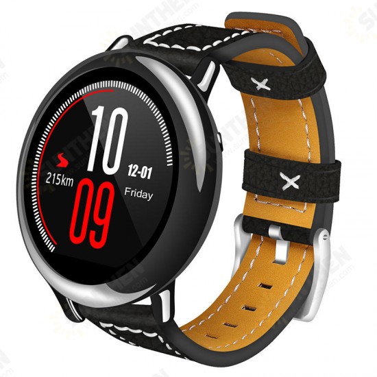 20mm Colorful Leather Strap Replacement Watch Band for Amazfit BIP Youth