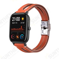 20mm DIY Leather Watch Band Watch Strap Replacement for Amazfit GTS Smart Watch 20mm DIY Leather Watch Band Watch Strap Replacement for Amazfit GTS Smart Watch