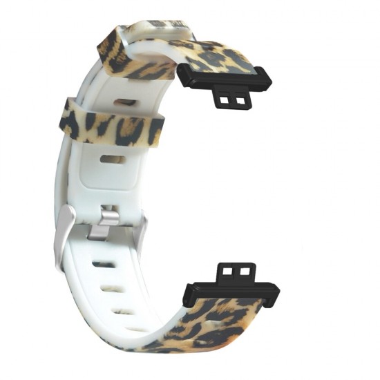 20mm Fashion Painted Silicone Watch Strap Metal Cap Watch Band for HUWatch FIT