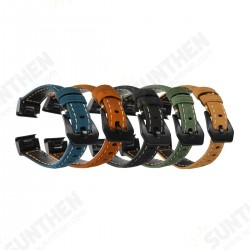 20mm Leather Watch Strap Quick Fit Watch Band Replacement for Garmin Fenix 5s Smart Watch