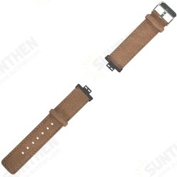 20mm Soft Retro Texture Leather Watch Strap Watch Band for HUWATCH FIT