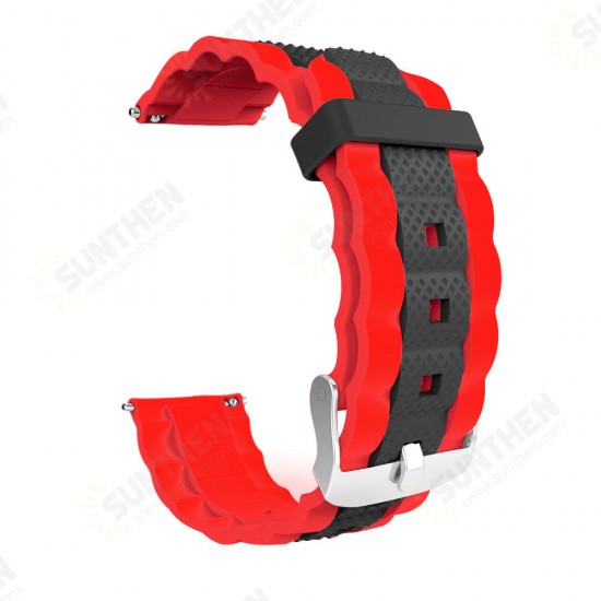 20mm Three-colour Waves Shape Watch Band Strap Replacement for Xiaomi AMAZFIT Bip Pace Youth Non-original