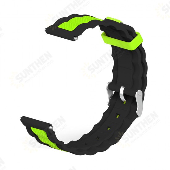 20mm Three-colour Waves Shape Watch Band Strap Replacement for Xiaomi AMAZFIT Bip Pace Youth Non-original