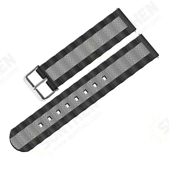 20mm Three-colour Waves Shape Watch Band Strap Replacement for Xiaomi AMAZFIT Bip Pace Youth Non-original