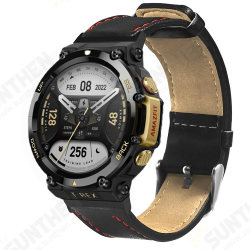 22mm Genuine Leather Replacement Strap Smart Watch Band for Amazfit T-Rex 2