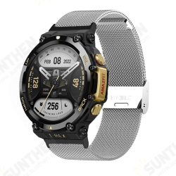 22mm Metal Mesh Belt Smart Watch Band Replacement Strap for Amazfit T-Rex 2 22mm Metal Mesh Belt Smart Watch Band Replacement Strap for Amazfit T-Rex 2