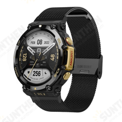 22mm Metal Mesh Belt Smart Watch Band Replacement Strap for Amazfit T-Rex 2 22mm Metal Mesh Belt Smart Watch Band Replacement Strap for Amazfit T-Rex 2