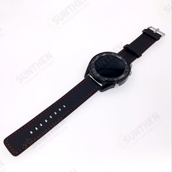 22mm Red Thread Single Leather Strap Watch Band for HuWatch GT Active Elegant 22mm Red Thread Single Leather Strap Watch Band for HuWatch GT Active Elegant