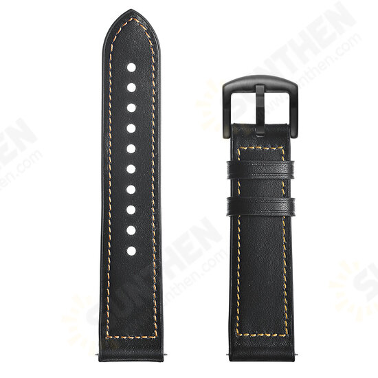 22mm Silica gel Inside External Leather Watch Band Watch Strap for Xiaomi Amazfit 2 Non-original 22mm Silica gel Inside External Leather Watch Band Watch Strap for Xiaomi Amazfit 2 Non-original