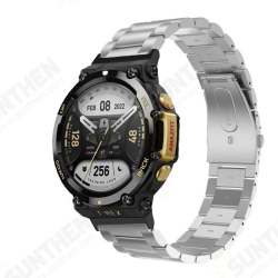 22mm Stainless Steel Smart Watch Band Replacement Strap for Amazfit T-Rex 2