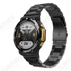 22mm Stainless Steel Smart Watch Band Replacement Strap for Amazfit T-Rex 2