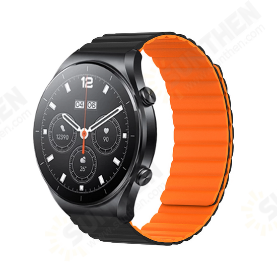 22mm Universal Silicone Magnetic Smart Watch Band Replacement Strap for Xiaomi Watch S1 / S1 Active / Color 2