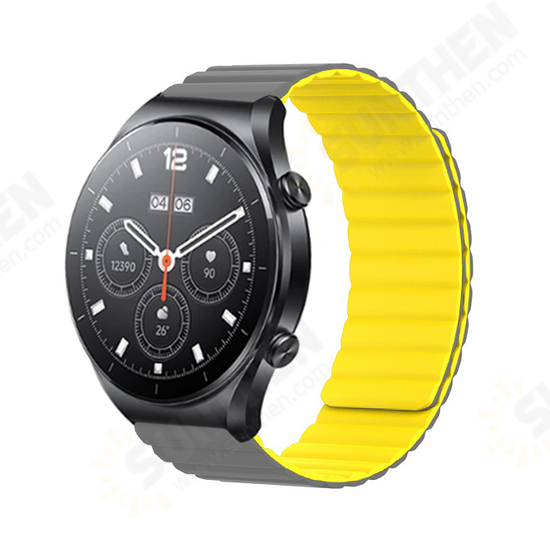 22mm Universal Silicone Magnetic Smart Watch Band Replacement Strap for Xiaomi Watch S1 / S1 Active / Color 2