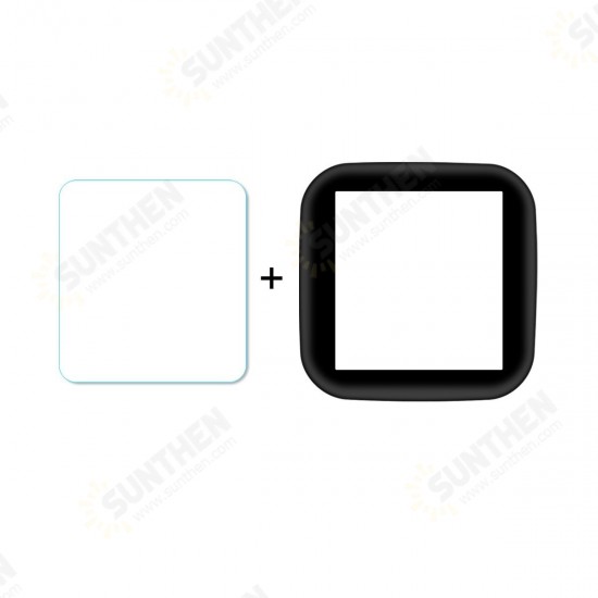 2pcs 3D Curved PC Soft Edge+PMMA Full Screen Coverage HD Watch Screen Protector for Fitbit Versa 2