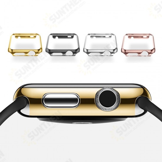 38/42mm Plating PC Front Case Screen Protector Cover for Apple Watch Series 3
