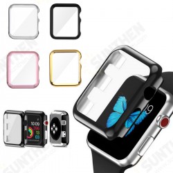38/42mm Plating PC Front Case Screen Protector Cover for Apple Watch Series 3