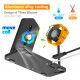3-in-1 15W Type-C Wireless Charger Dock Stand Built-In Metal Heat Sink Mobile Phone Holder for iPhone 12 iWatch Airpods Pro