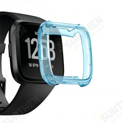 Anti-Scratch Front Case TPU Cover Screen Protector For Fitbit Versa