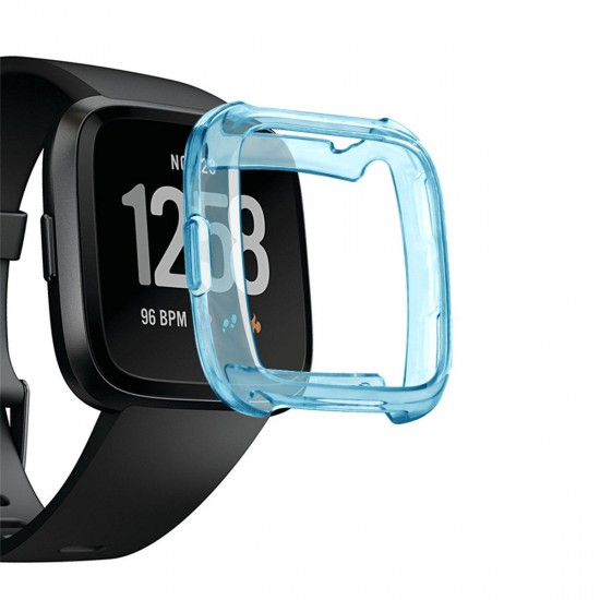 Anti-Scratch Front Case TPU Cover Screen Protector For Fitbit Versa