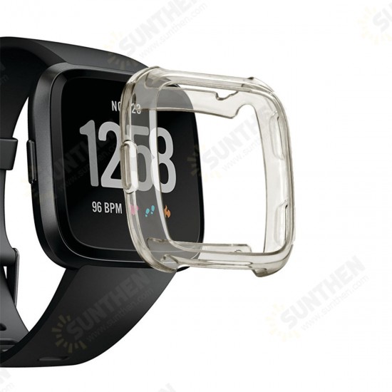 Anti-Scratch Front Case TPU Cover Screen Protector For Fitbit Versa Anti-Scratch Front Case TPU Cover Screen Protector For Fitbit Versa