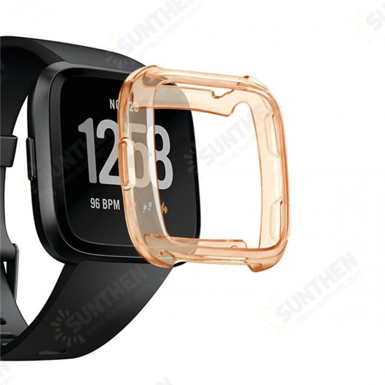 Anti-Scratch Front Case TPU Cover Screen Protector For Fitbit Versa Anti-Scratch Front Case TPU Cover Screen Protector For Fitbit Versa