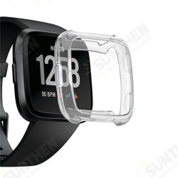 Anti-Scratch Front Case TPU Cover Screen Protector For Fitbit Versa