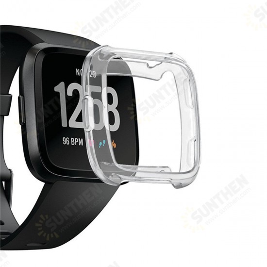 Anti-Scratch Front Case TPU Cover Screen Protector For Fitbit Versa Anti-Scratch Front Case TPU Cover Screen Protector For Fitbit Versa