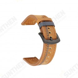 18/20/22/24mm Width Universal First-Layer Genuine Leather Watch Band Strap Replacement for Samsung Galaxy Watch 3 18/20/22/24mm Width Universal First-Layer Genuine Leather Watch Band Strap Replacement for Samsung Galaxy Watch 3