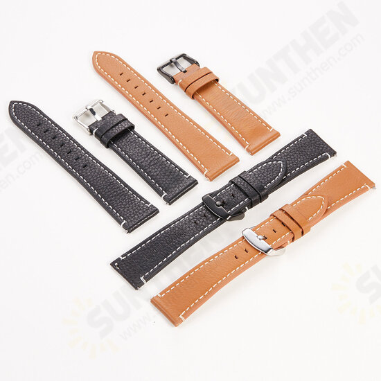 18/20/22mm Soft Universal Genuine Leather Watch Band