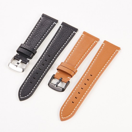 18/20/22mm Soft Universal Genuine Leather Watch Band