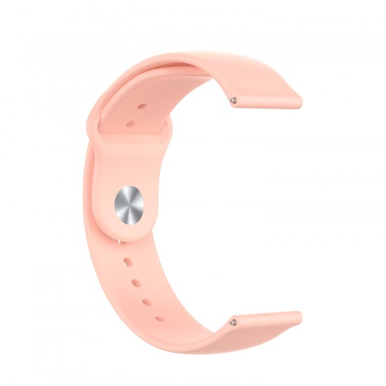 18mm SLR Buckle Silicone Replacement Strap Smart Watch Band For Ticwatch C2 Rose Gold Version