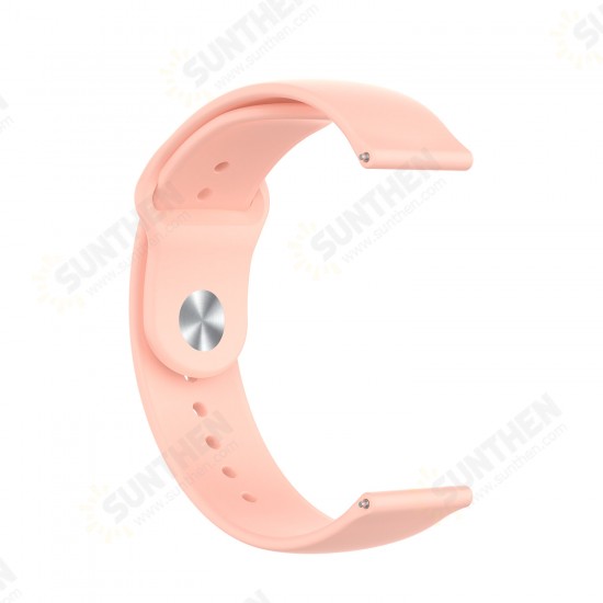 18mm SLR Buckle Silicone Replacement Strap Smart Watch Band For Ticwatch C2 Rose Gold Version